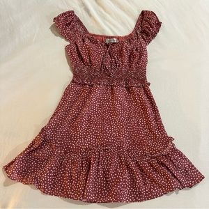 flouncy polka dot dress